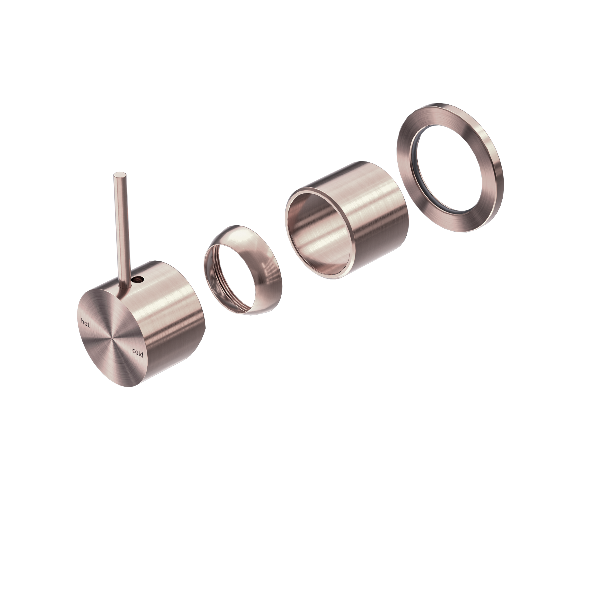 Mecca Shower Mixer 60mm Handle Up Plate Trim Kits Only Brushed Bronze