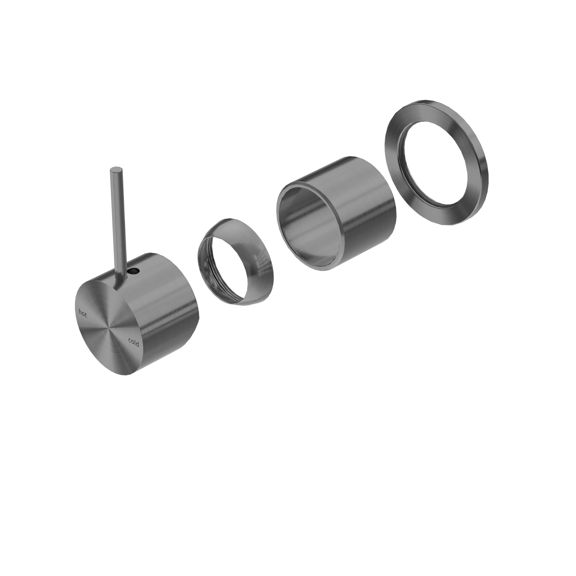 Mecca Shower Mixer 60mm Handle Up Plate Trim Kits Only Gun Metal