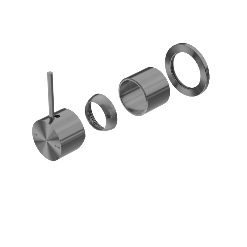 Mecca Shower Mixer 60mm Handle Up Plate Trim Kits Only Gun Metal