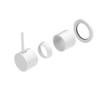 Mecca Shower Mixer 60mm Handle Up Plate Trim Kits Only Matte White