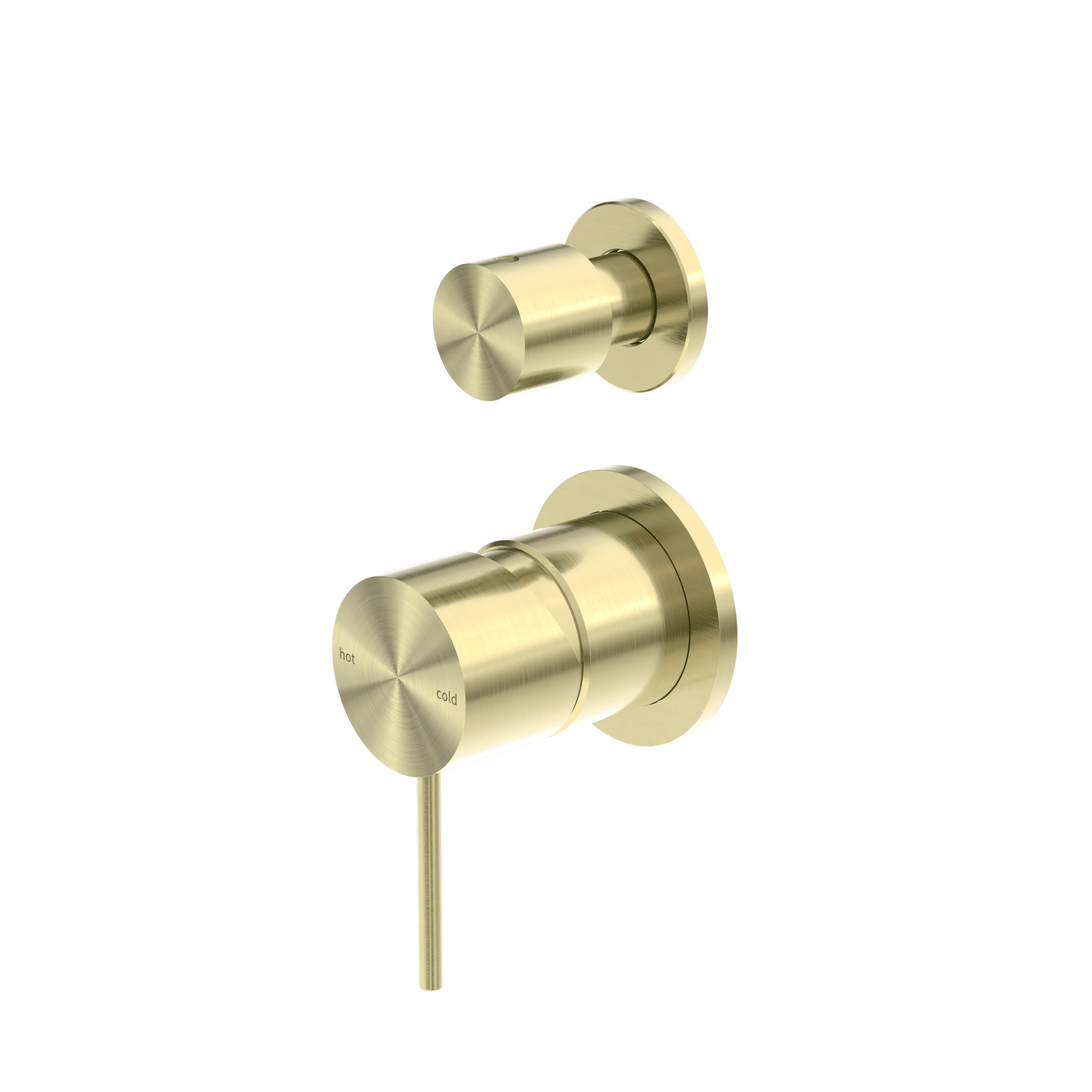 Mecca Shower Mixer With Diverter Separate Back Plate Brushed Gold