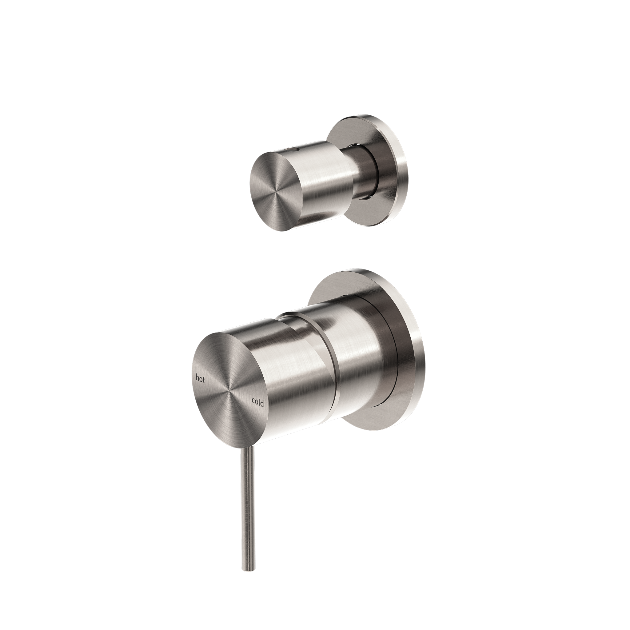 Mecca Shower Mixer With Diverter Separate Back Plate Brushed Nickel