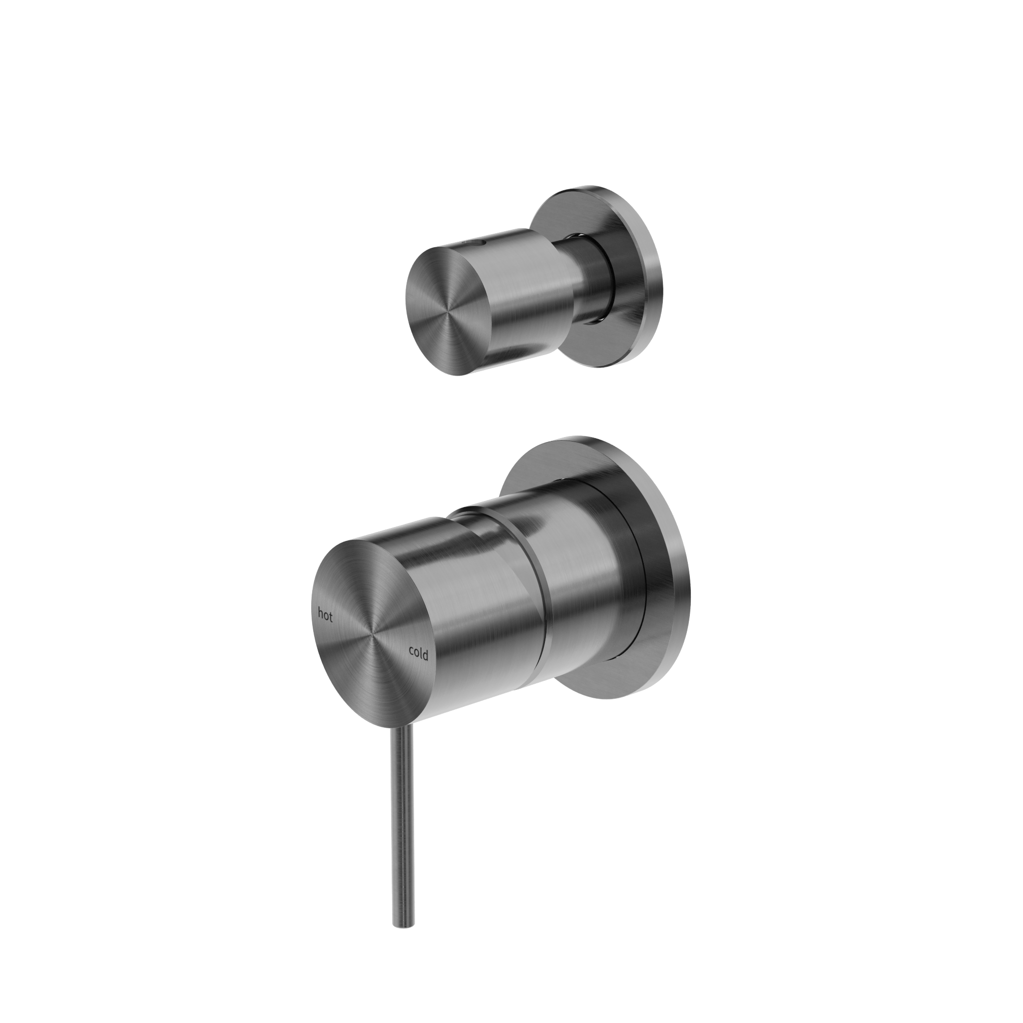 Mecca Shower Mixer With Diverter Separate Back Plate Gun Metal
