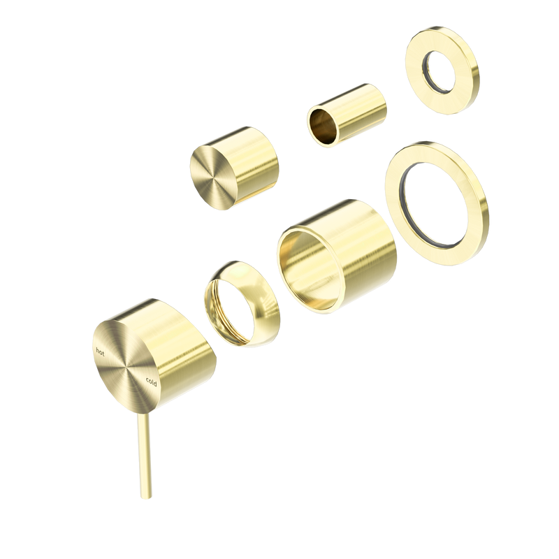 Mecca Shower Mixer With Diverter Separate Back Plate Trim Kits Only Brushed Gold