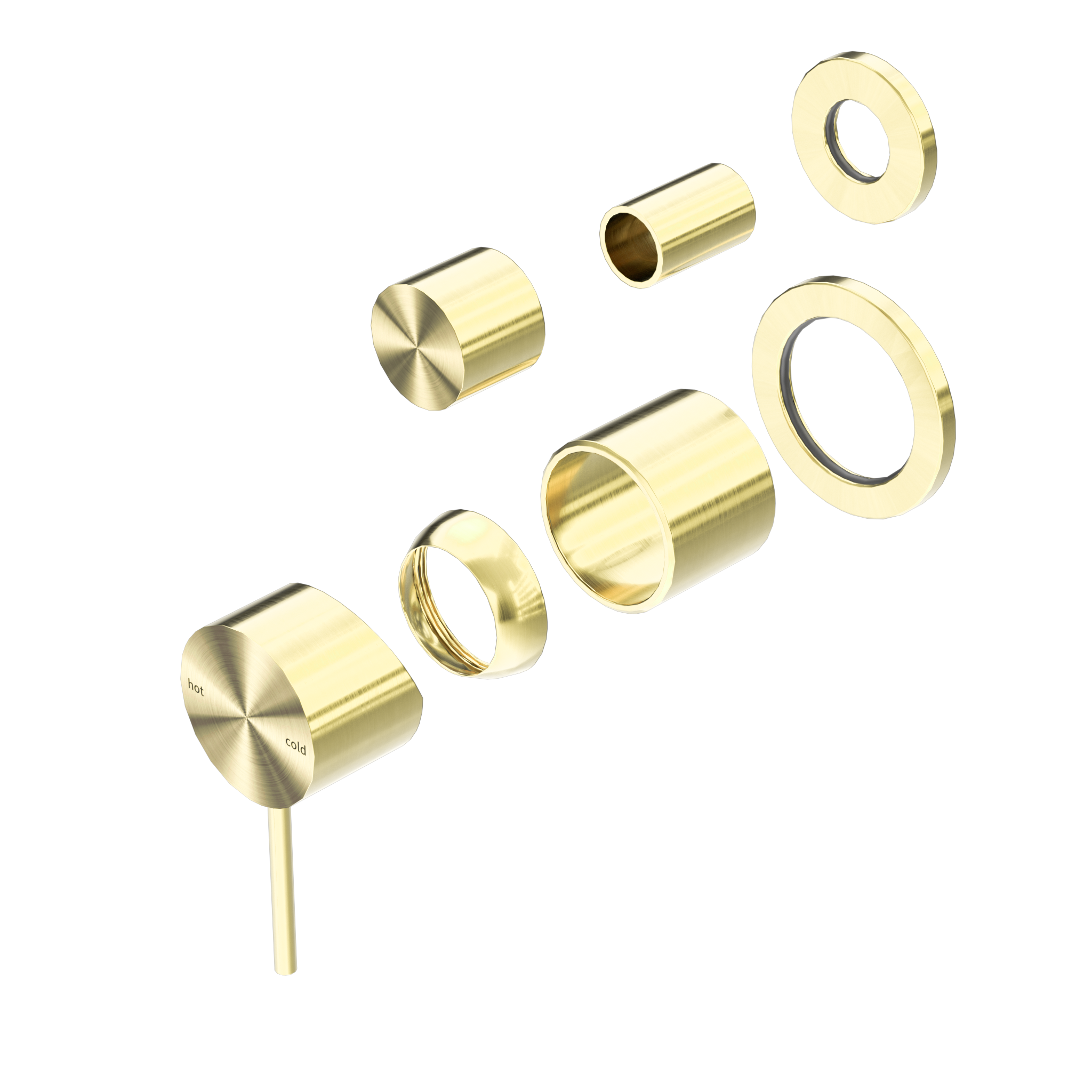 Mecca Shower Mixer With Diverter Separate Back Plate Trim Kits Only Brushed Gold