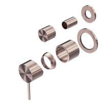Mecca Shower Mixer With Diverter Separate Back Plate Trim Kits Only Brushed Bronze