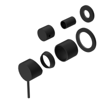 Mecca Shower Mixer With Diverter Separate Back Plate Trim Kits Only Matte Black