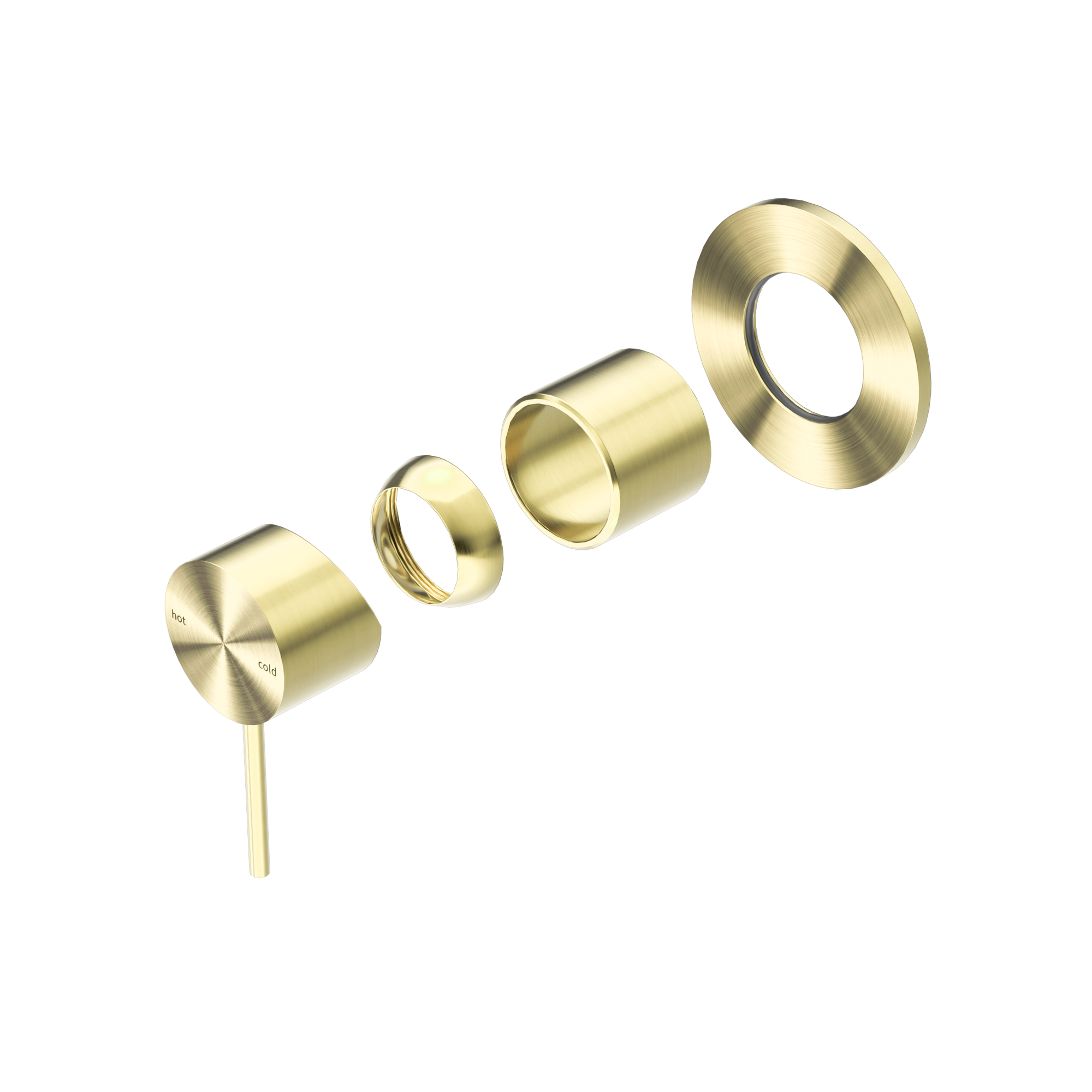 Mecca Shower Mixer 80mm Plate Trim Kits Only Brushed Gold