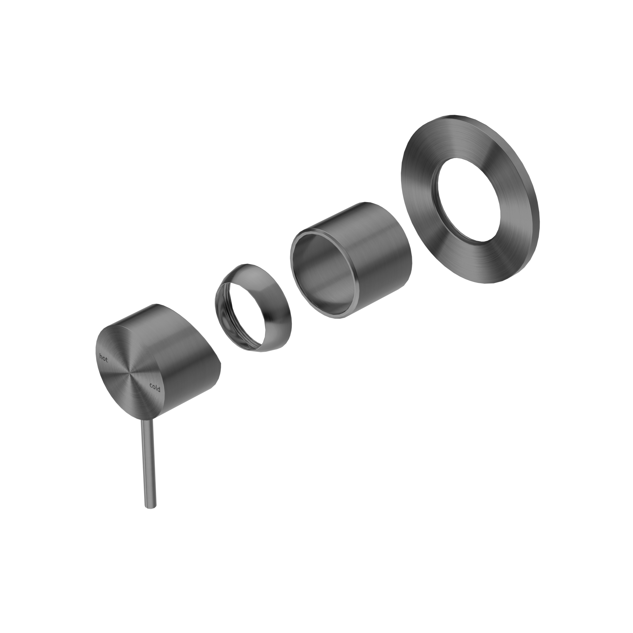 Mecca Shower Mixer 80mm Plate Trim Kits Only Gun Metal