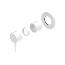 Mecca Shower Mixer 80mm Plate Trim Kits Only Matte White