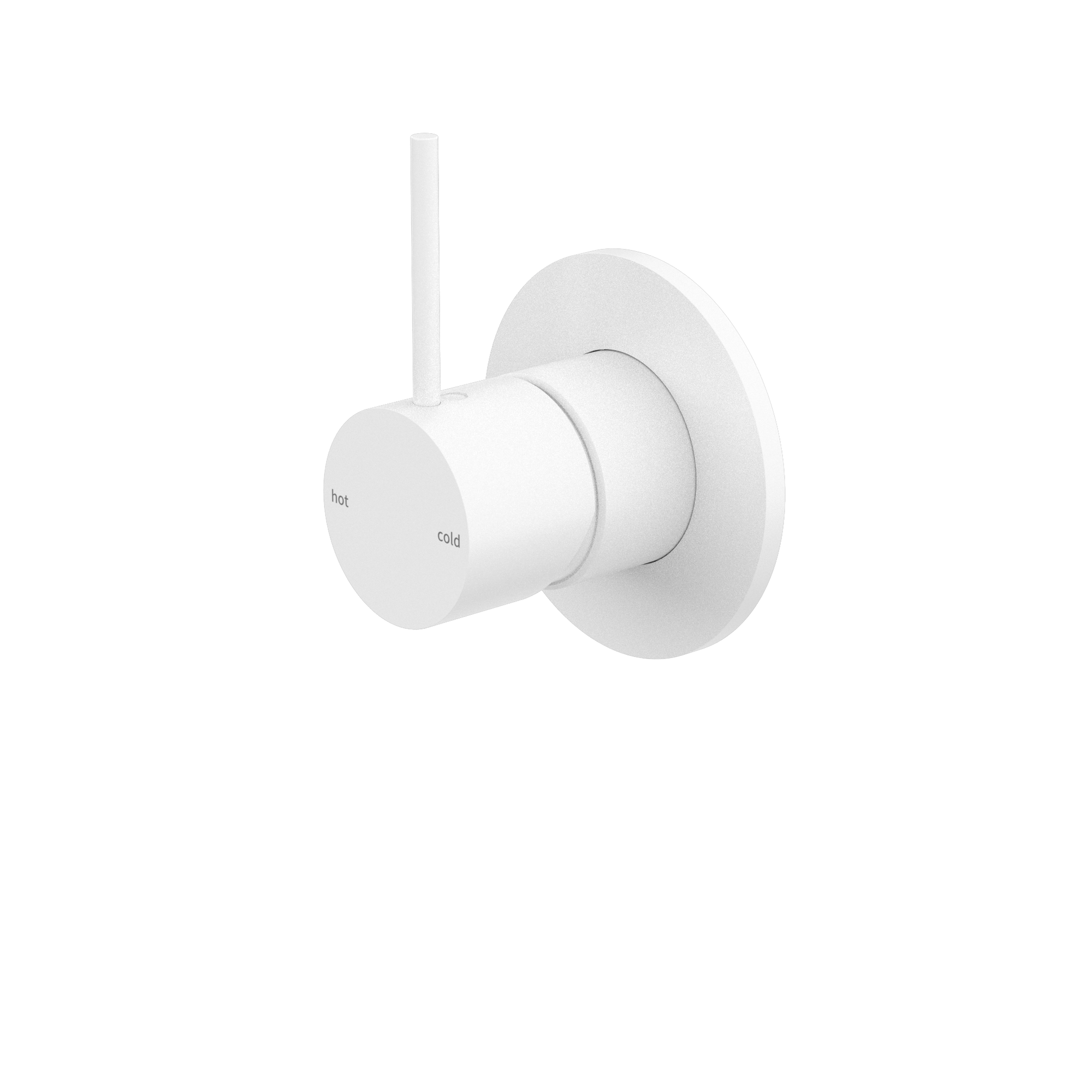 Mecca Shower Mixer Handle Up 80mm Plate Matte White