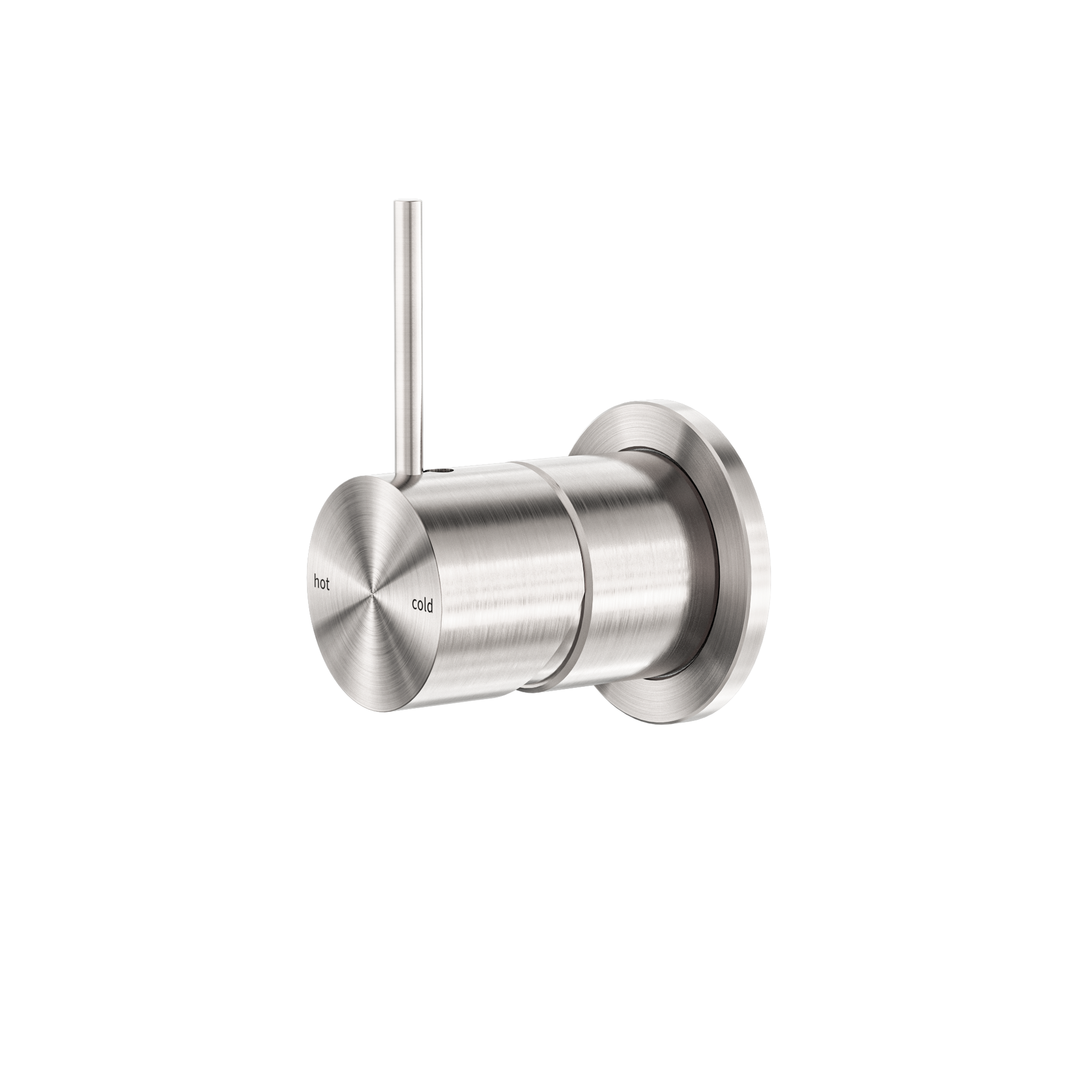 Mecca Shower Mixer 60mm Handle Up Plate Brushed Nickel