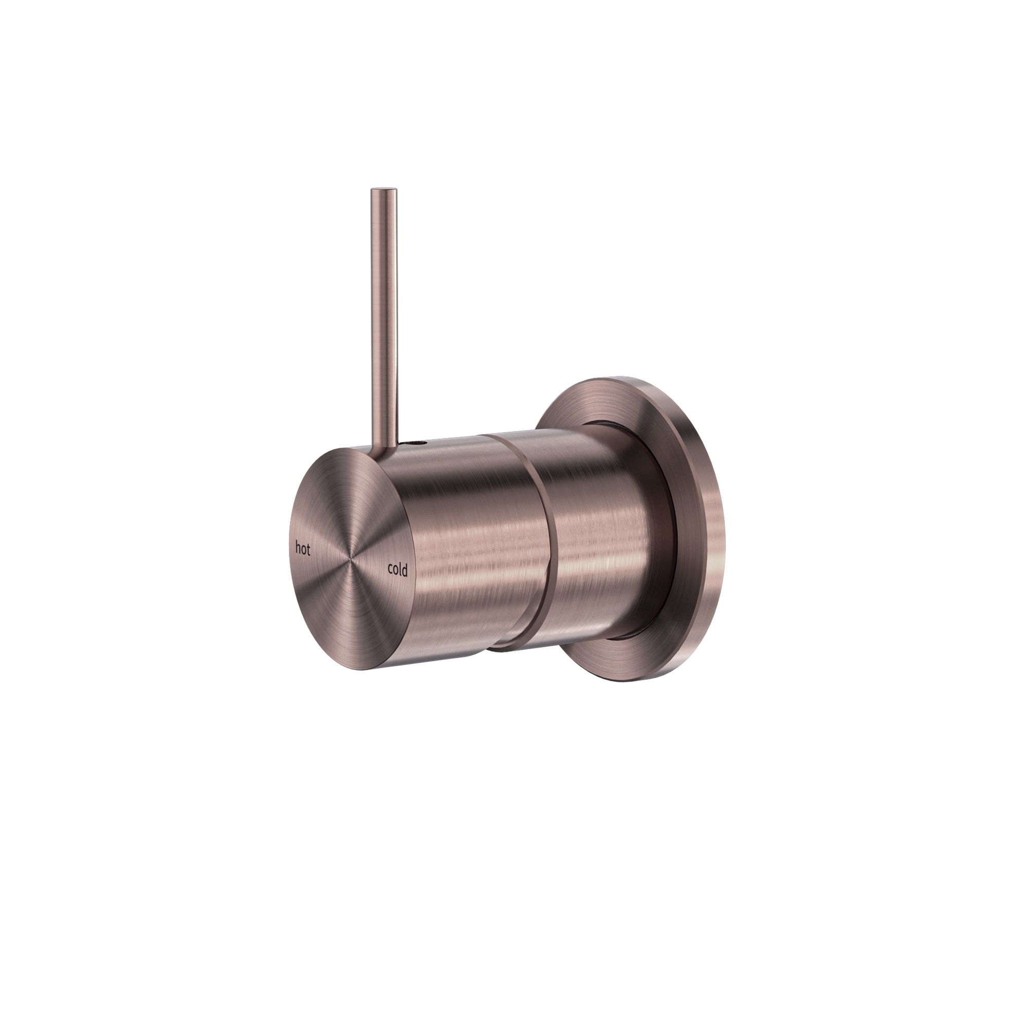 Mecca Shower Mixer 60mm Handle Up Plate Brushed Bronze