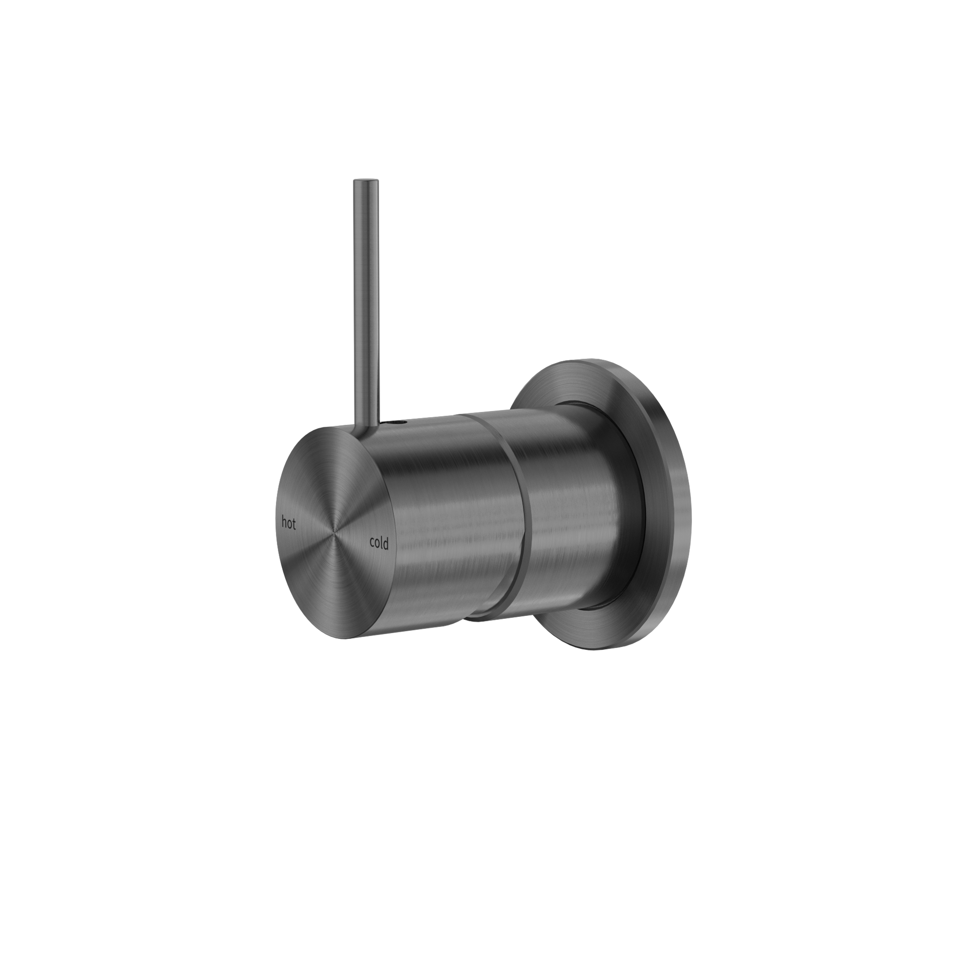 Mecca Shower Mixer 60mm Handle Up Plate Gun Metal