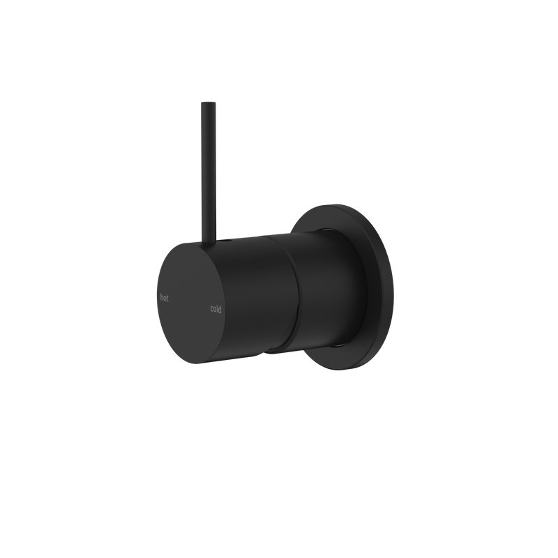 Mecca Shower Mixer 60mm Handle Up Plate Matte Black