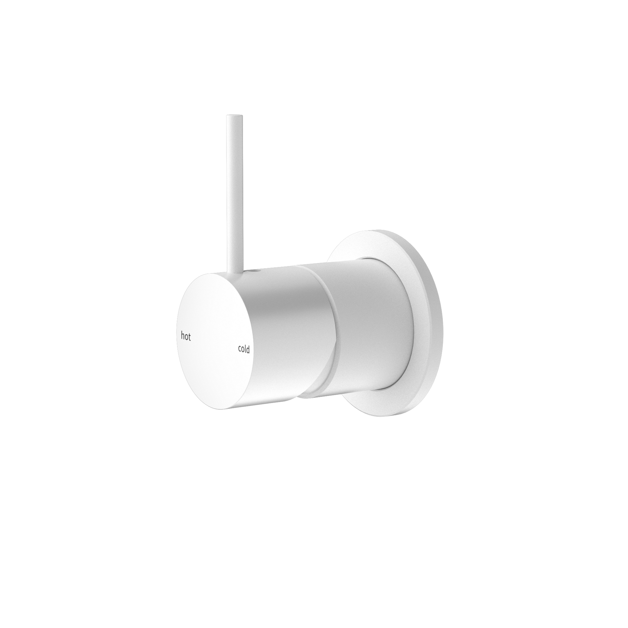 Mecca Shower Mixer 60mm Handle Up Plate Matte White