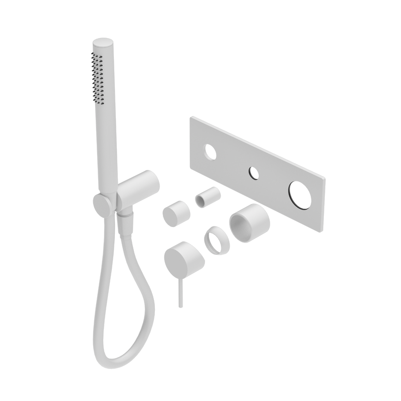 Mecca Shower Mixer Diverter System Trim Kits Only Matte White
