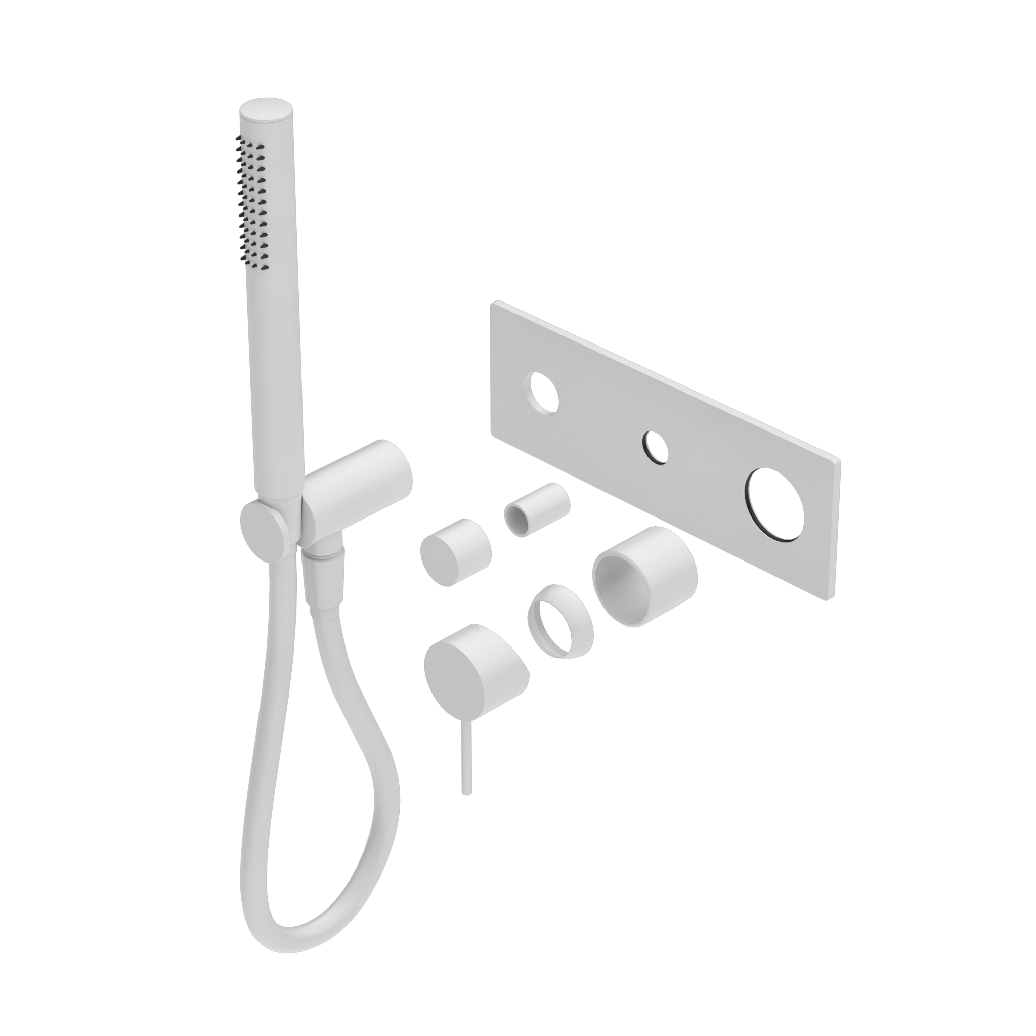 Mecca Shower Mixer Diverter System Trim Kits Only Matte White