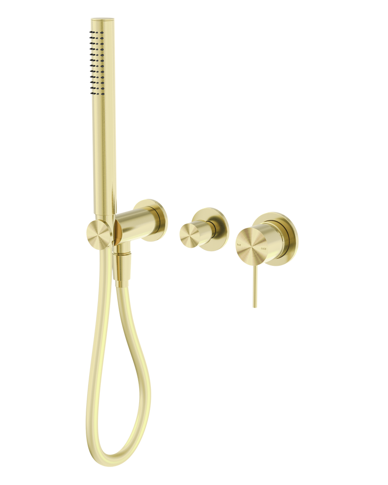 Mecca Shower Mixer Diverter System Separate Back Plate Brushed Gold