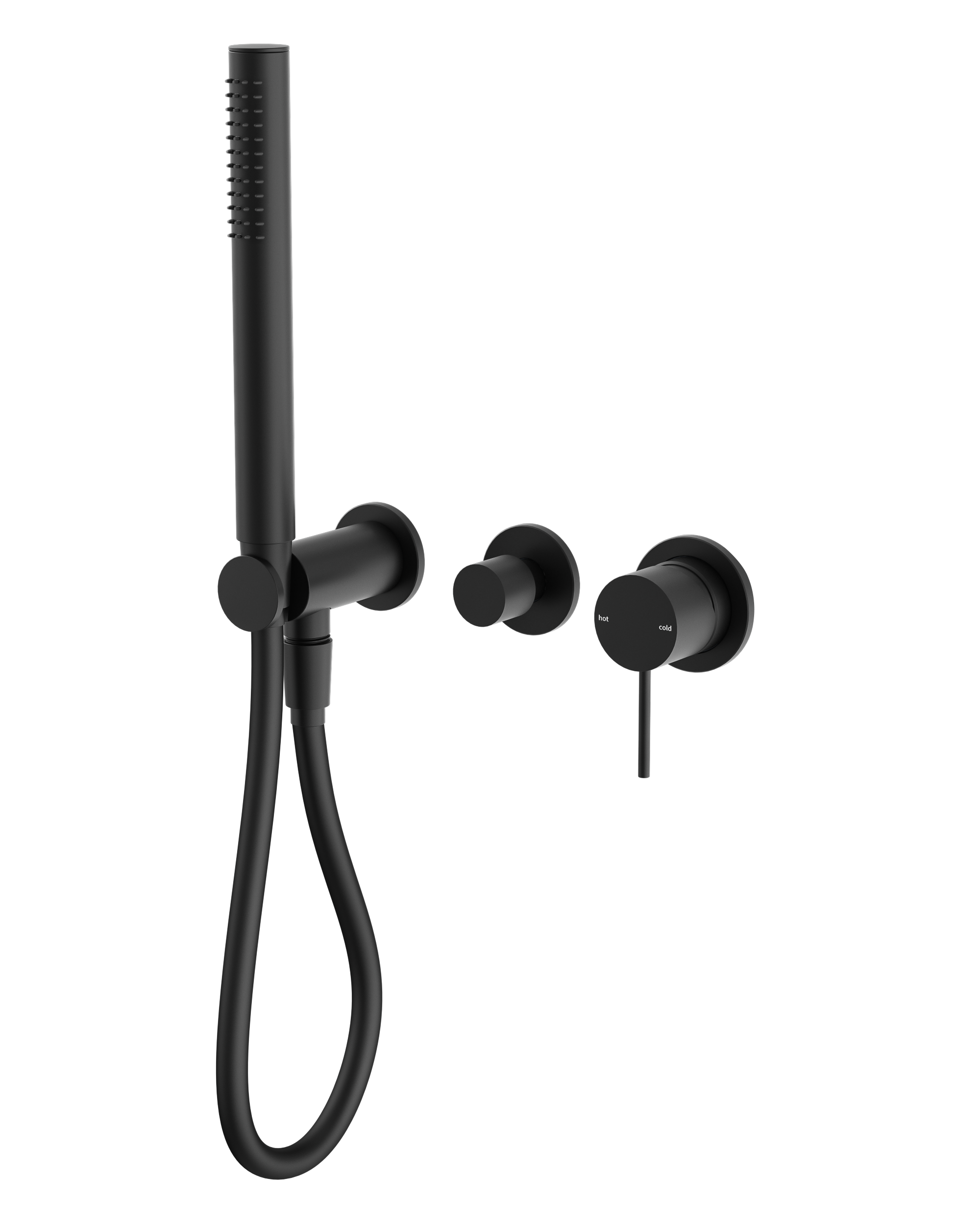 Mecca Shower Mixer Diverter System Separate Back Plate Matte Black