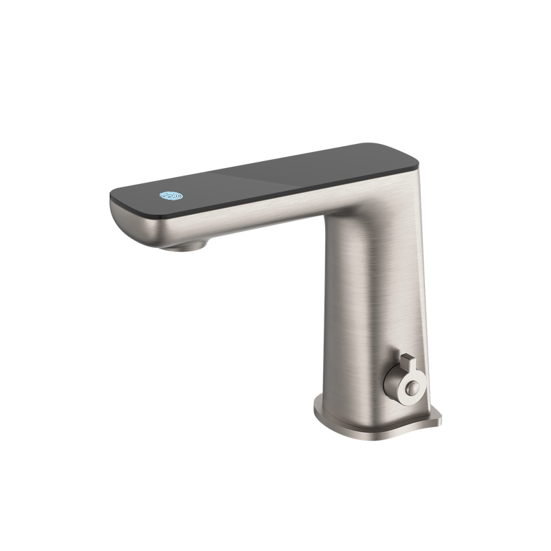 Claudia Sensor Mixer With Black Top Display Brushed Nickel