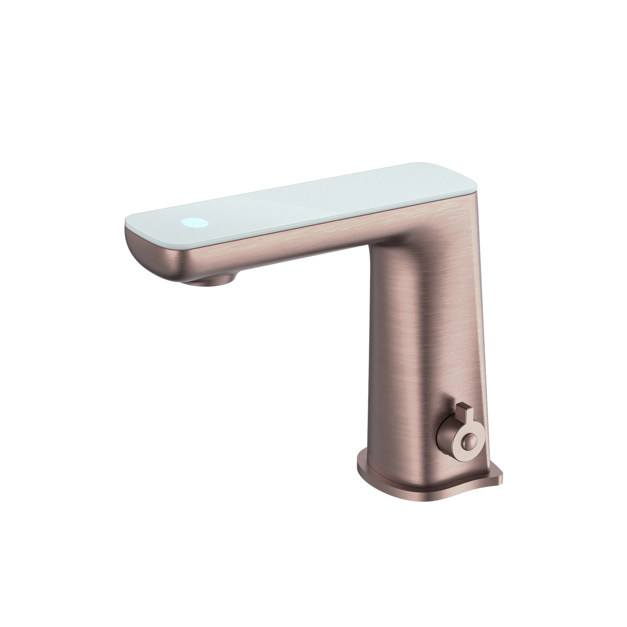 Claudia Sensor Mixer With White Top Display Brushed Bronze