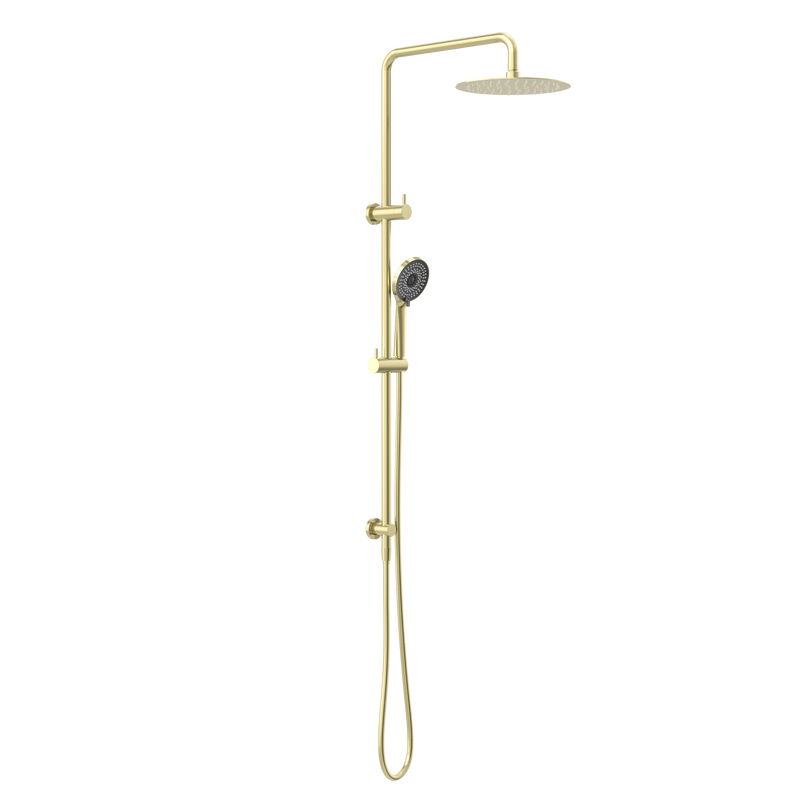 Round Project Twin Shower Brushed Gold