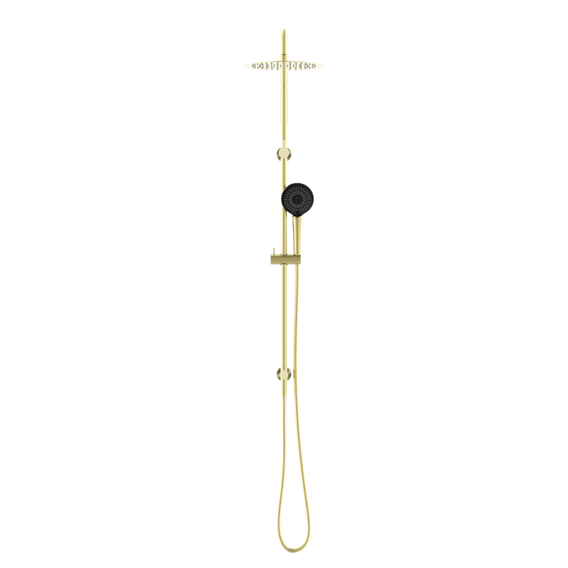 Round Project Twin Shower Brushed Gold