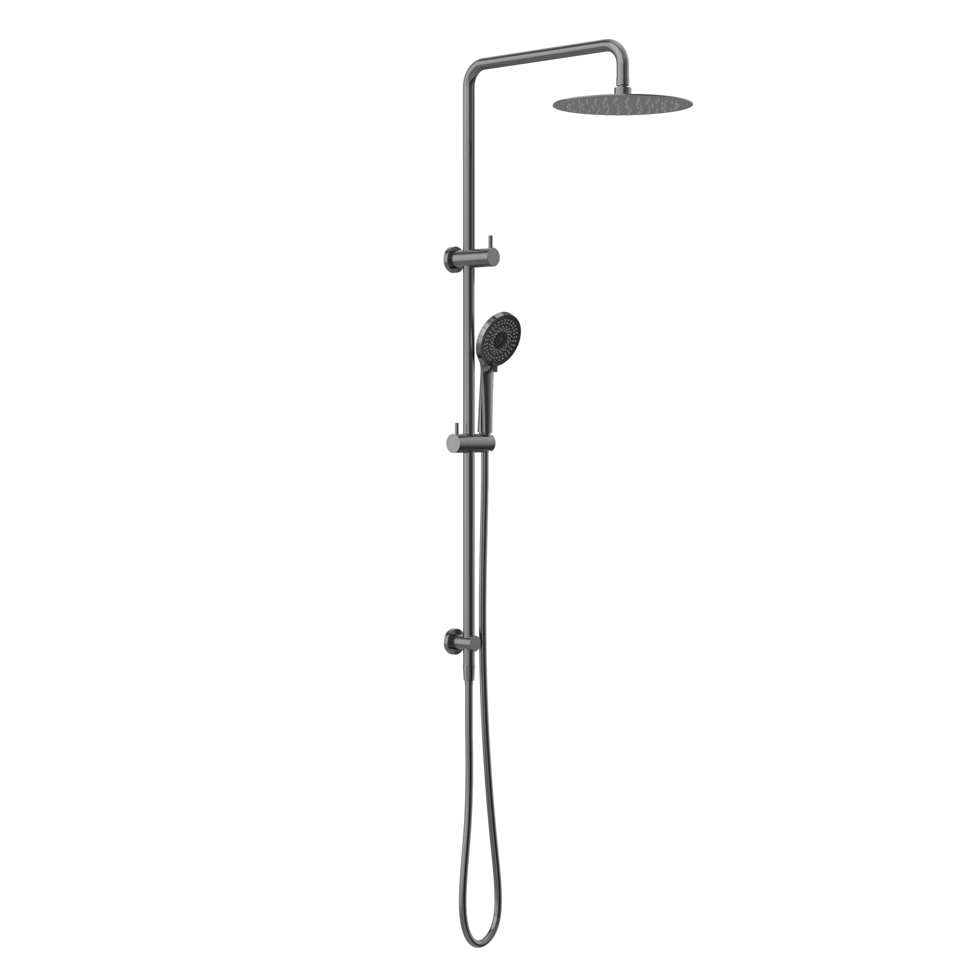 Round Project Twin Shower Gun Metal