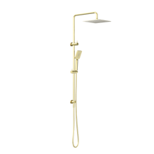 Square Project Twin Shower Brushed Gold