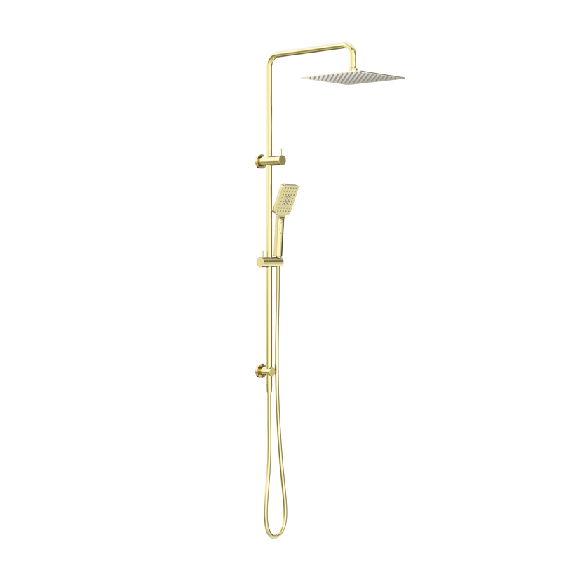 Square Project Twin Shower Brushed Gold