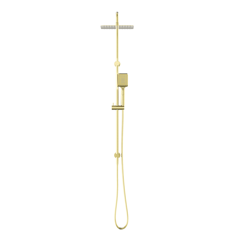 Square Project Twin Shower Brushed Gold