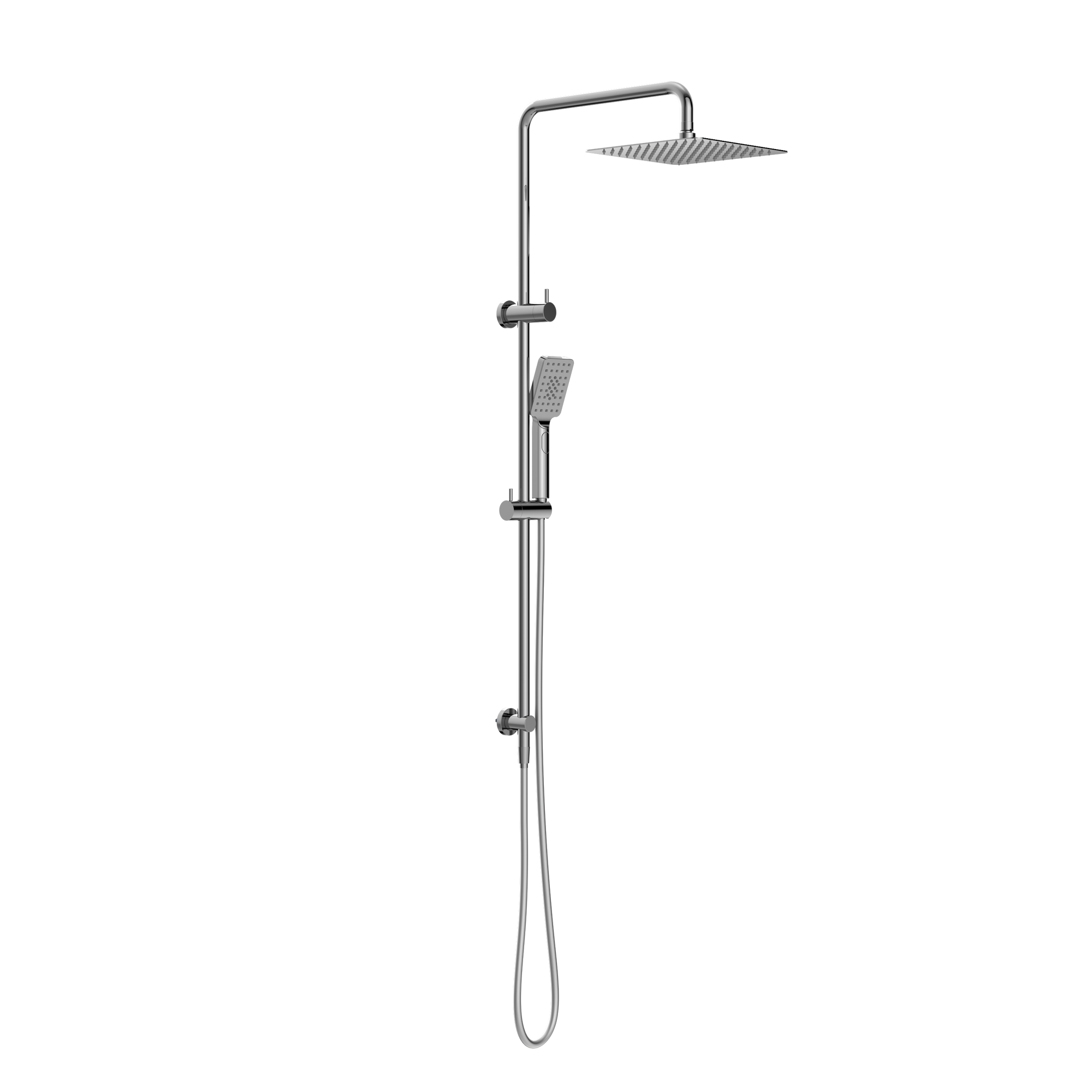 Square Project Twin Shower Chrome