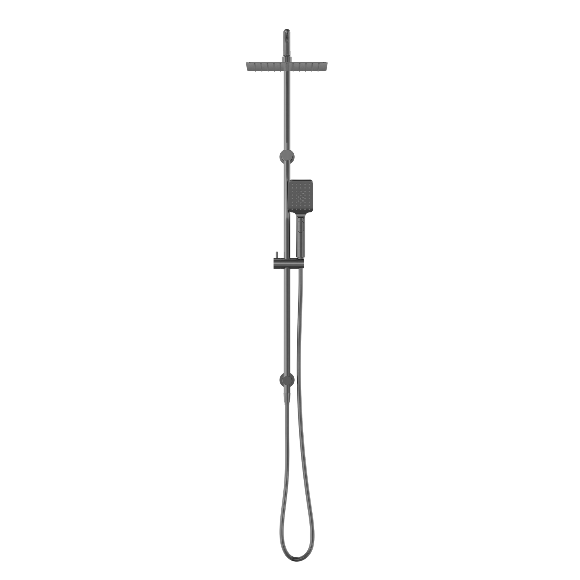 Square Project Twin Shower Gun Metal