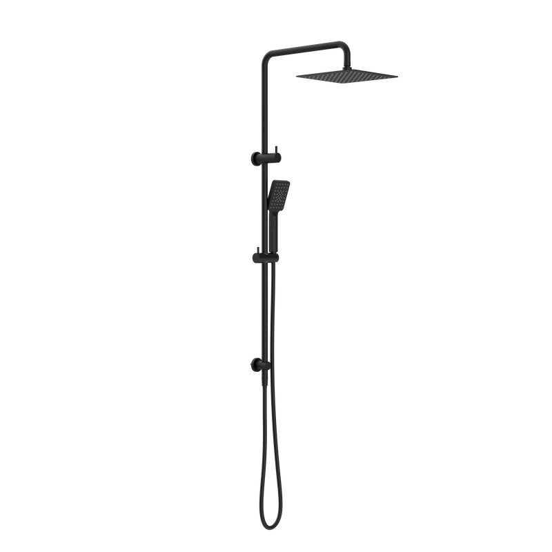 Square Project Twin Shower Matte Black