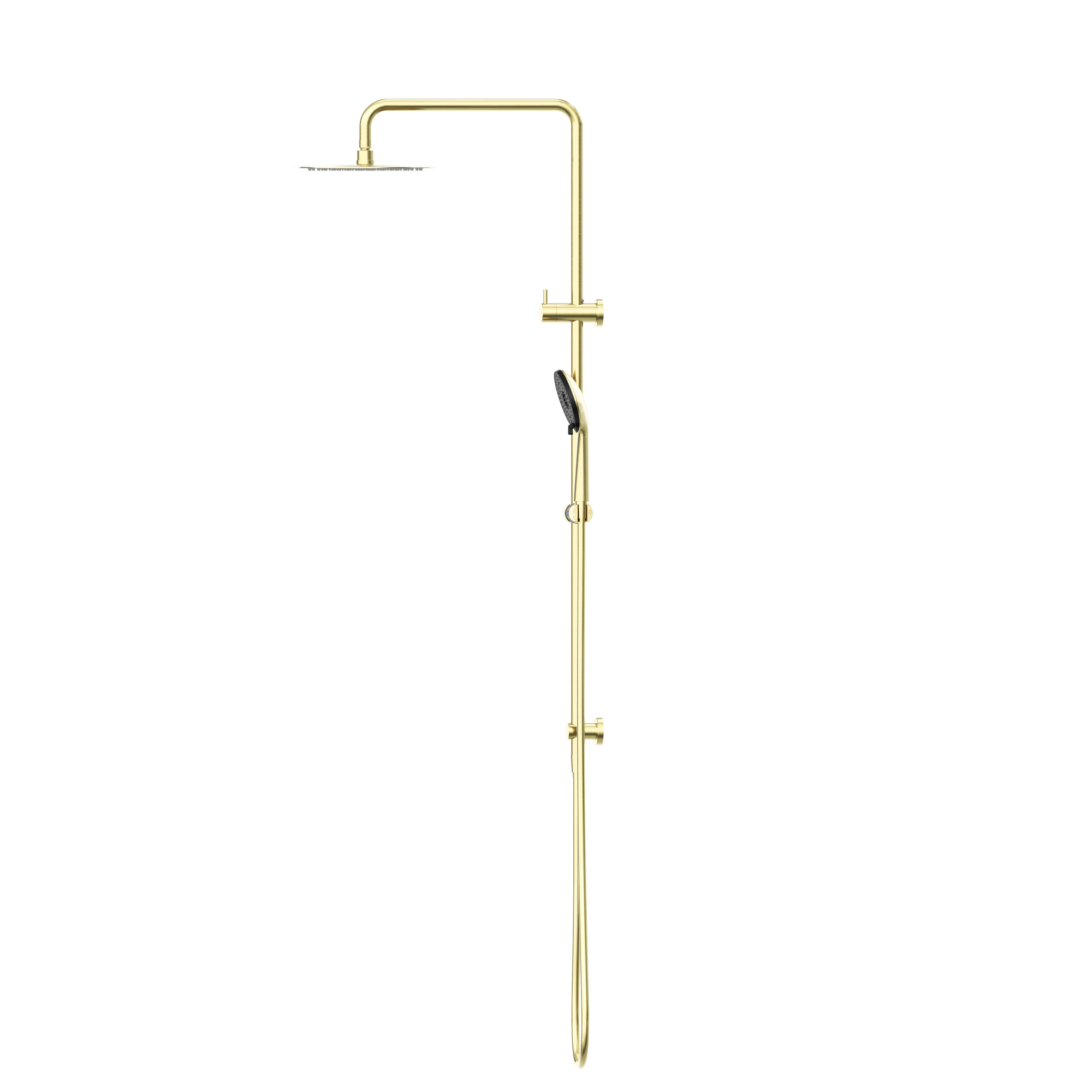 Round Project Twin Shower 4 Star Rating Brushed Gold