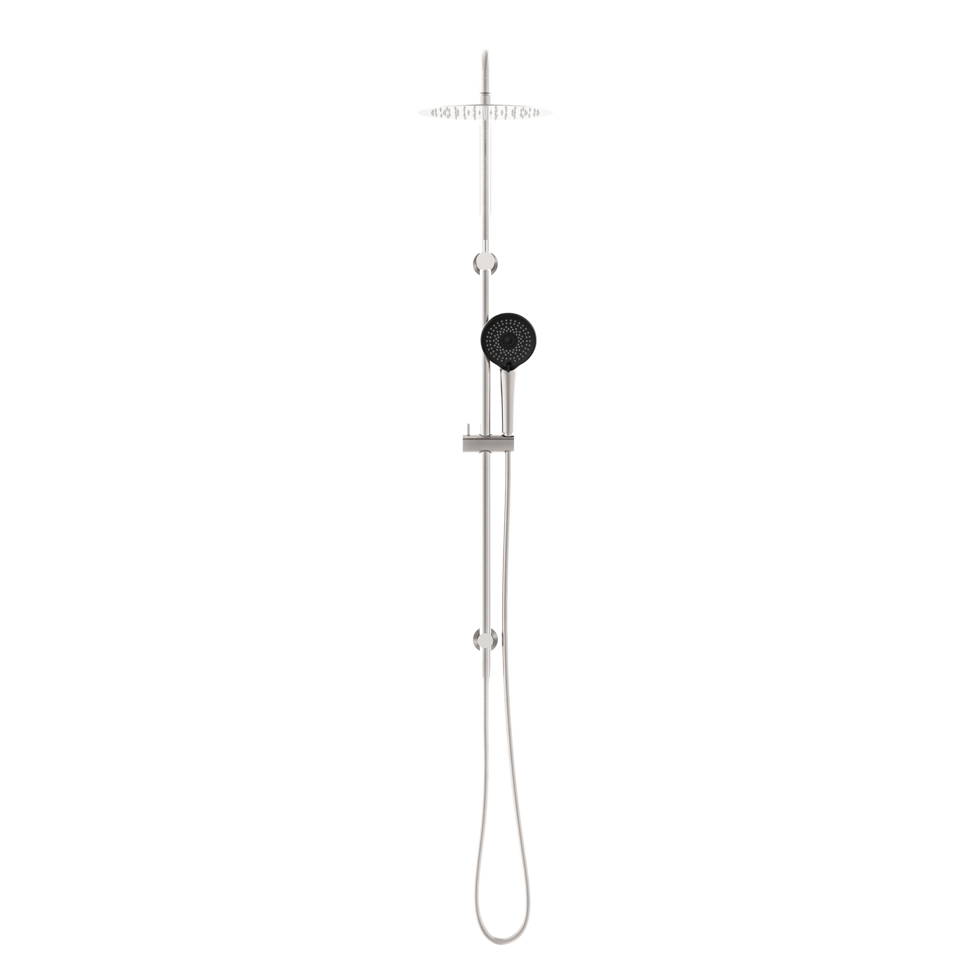 Round Project Twin Shower 4 Star Rating Brushed Nickel