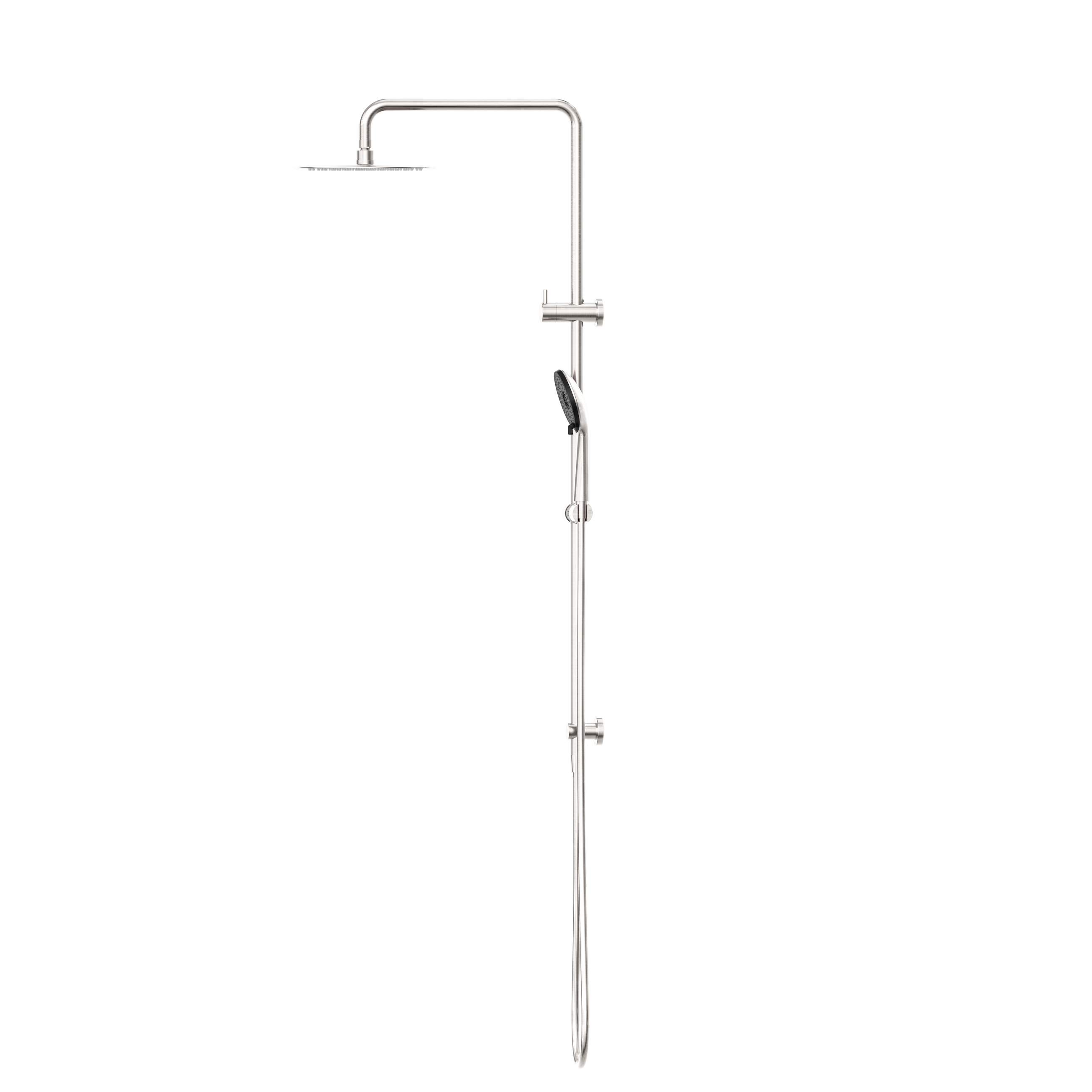Round Project Twin Shower 4 Star Rating Brushed Nickel
