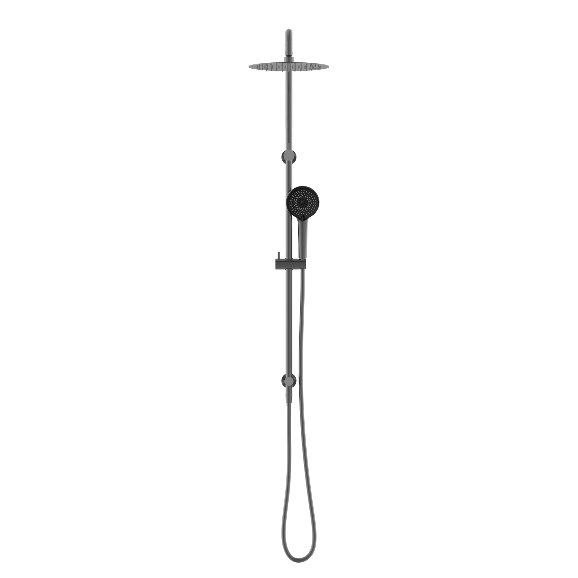 Round Project Twin Shower 4 Star Rating Gun Metal