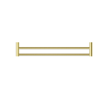 New Mecca Double Towel Rail 600mm Brushed Gold