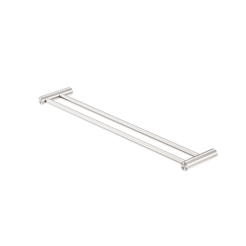New Mecca Double Towel Rail 600mm Brushed Nickel