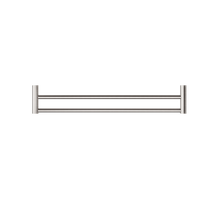 New Mecca Double Towel Rail 600mm Brushed Nickel