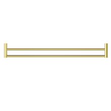 New Mecca Double Towel Rail 800mm Brushed Gold
