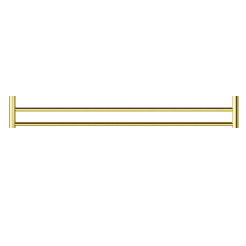 New Mecca Double Towel Rail 800mm Brushed Gold