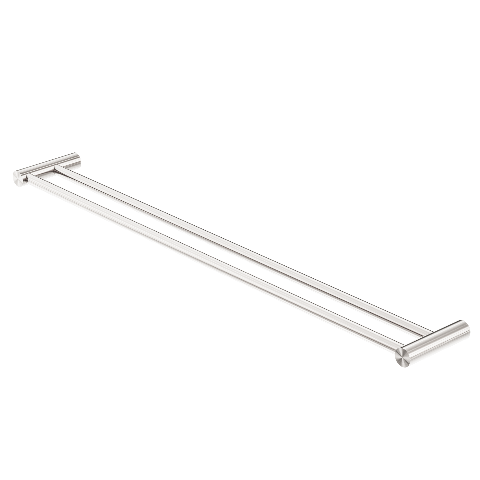New Mecca Double Towel Rail 800mm Brushed Nickel