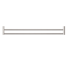 New Mecca Double Towel Rail 800mm Brushed Nickel