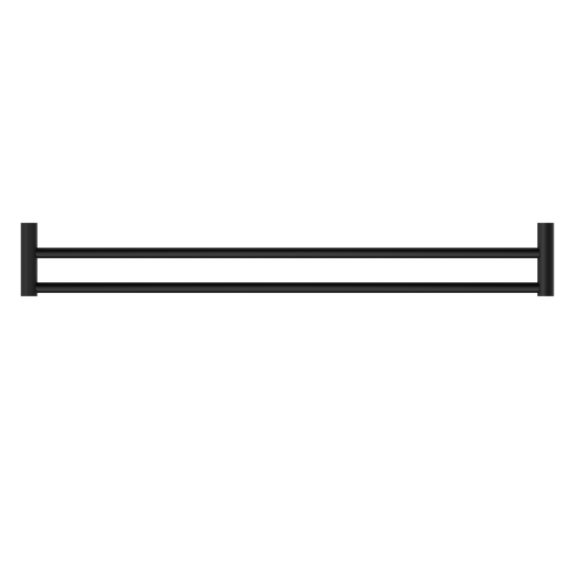 New Mecca Double Towel Rail 800mm Matte Black