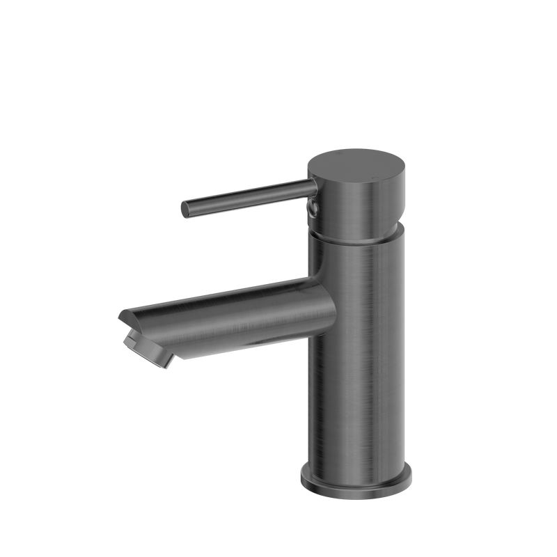Dolce Basin Mixer Straight Spout Gun Metal