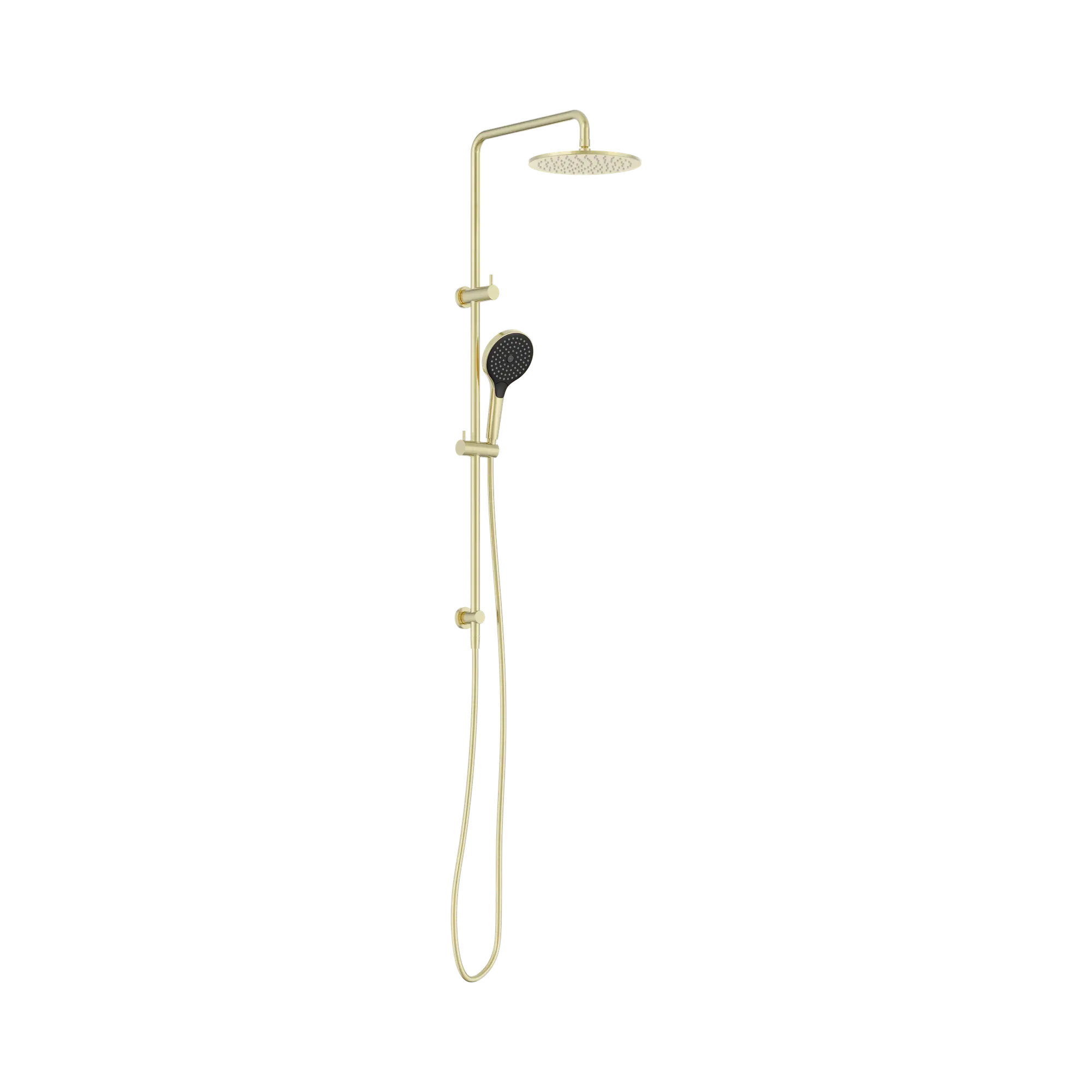 Round Twin Shower With Air Shower II Brushed Gold