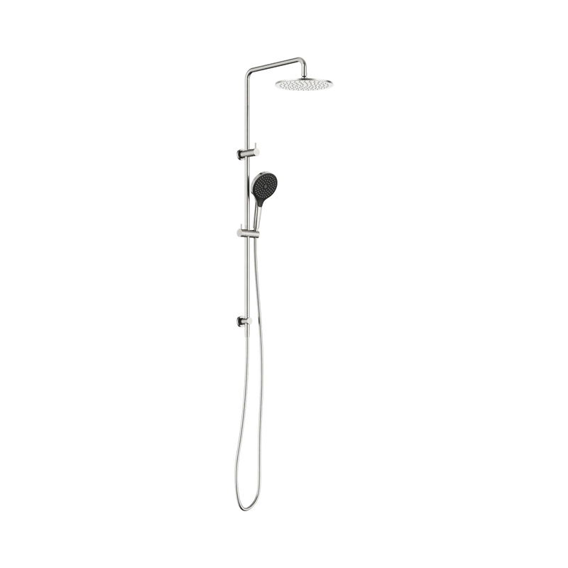 Round Twin Shower With Air Shower II Brushed Nickel